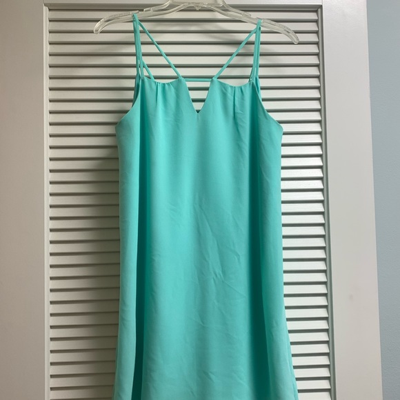 Naked Zebra Dresses & Skirts - Naked Zebra Teal Spaghetti Strap Dress